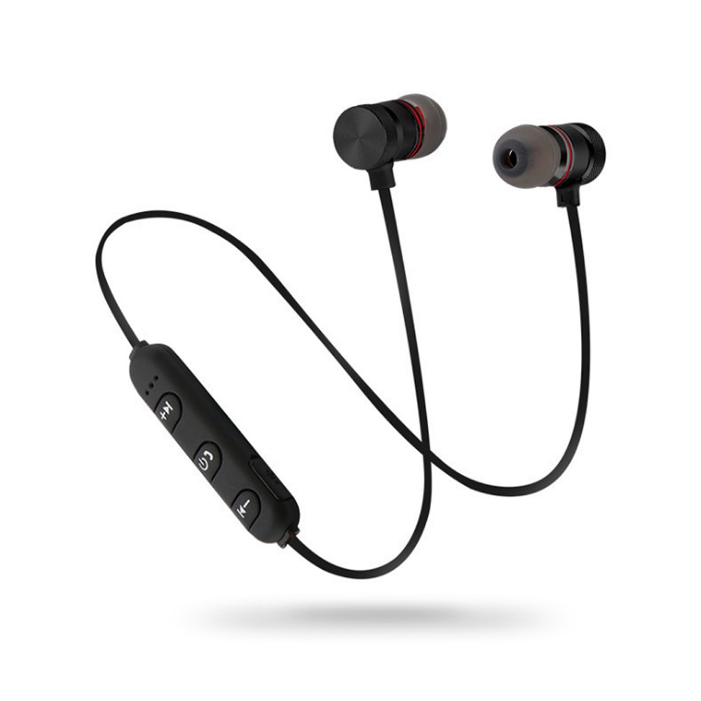 HEADSET SPORT WIRELESS Bluetooth Sporty Magnetic Bass Stereo Tahan Air