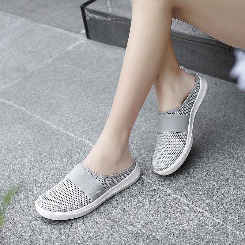 FOKU Sepatu Flatshoes Santai Wanita Slip On Korea Terbaru