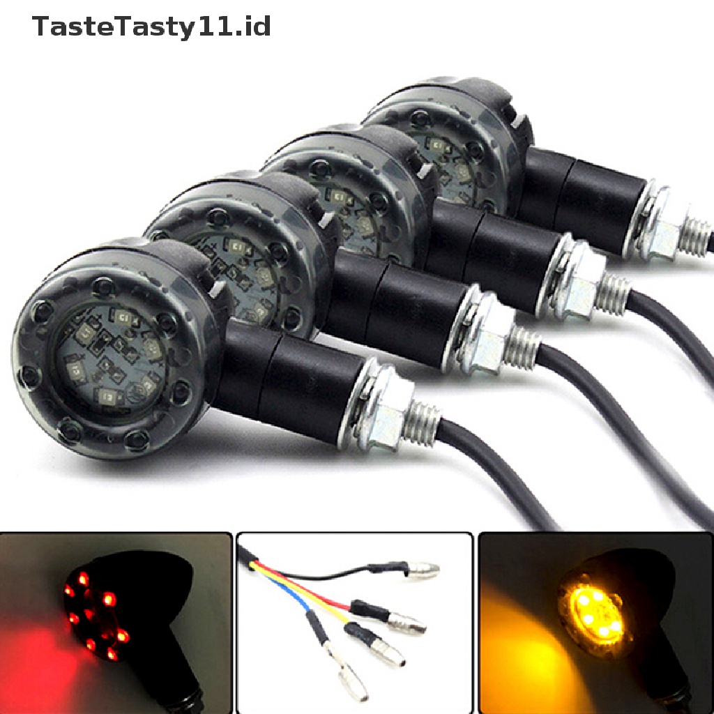 (TasteTasty) Lampu Sein LED Warna Amber + Merah Untuk Motor