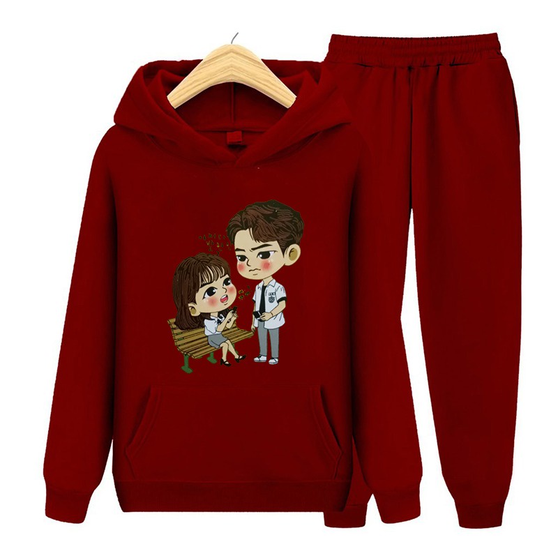 Setelan Anak Sweater Hoodie School Couple Size S,M,XL /Jaket hoodie topi anak/oneset