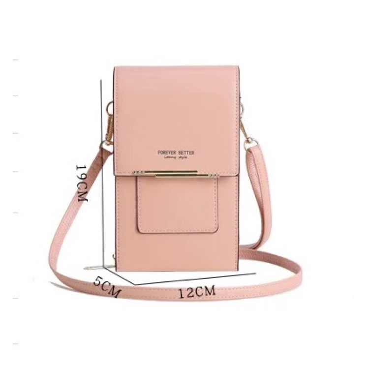 Tas Selempang Kulit Wanita Dompet Hp Cewek Touchscreen Mini Bag LN L071