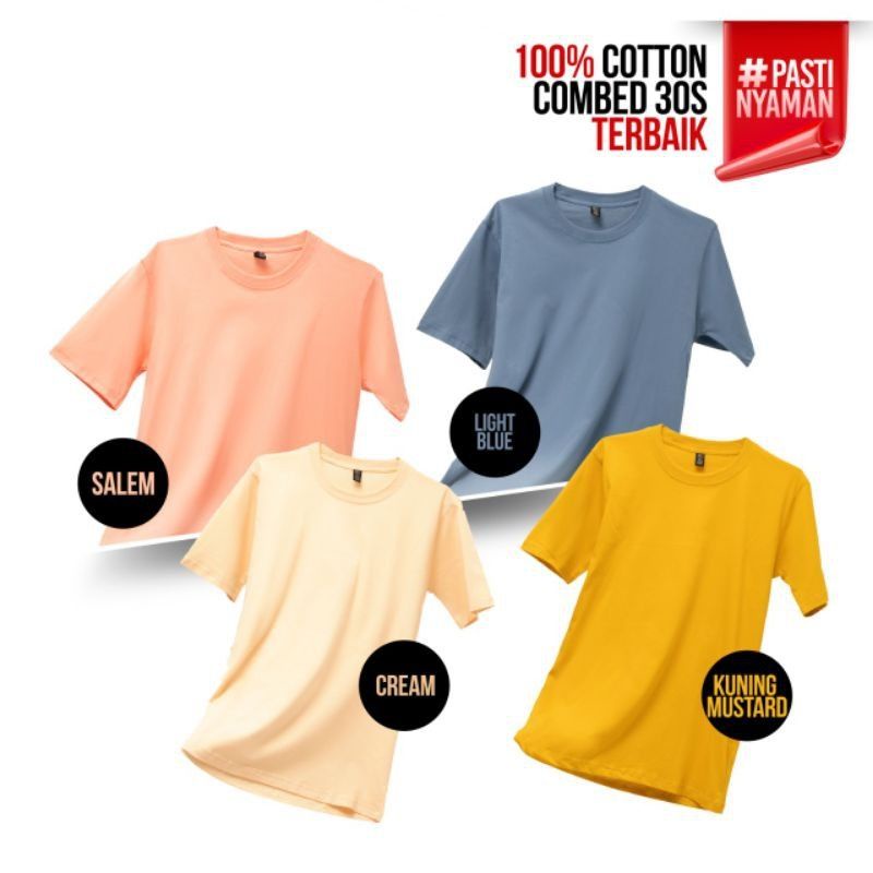 BENHUR // Kaos Polos Atasan Wanita Oblong Pendek Soft Katun Premium Combed 30s