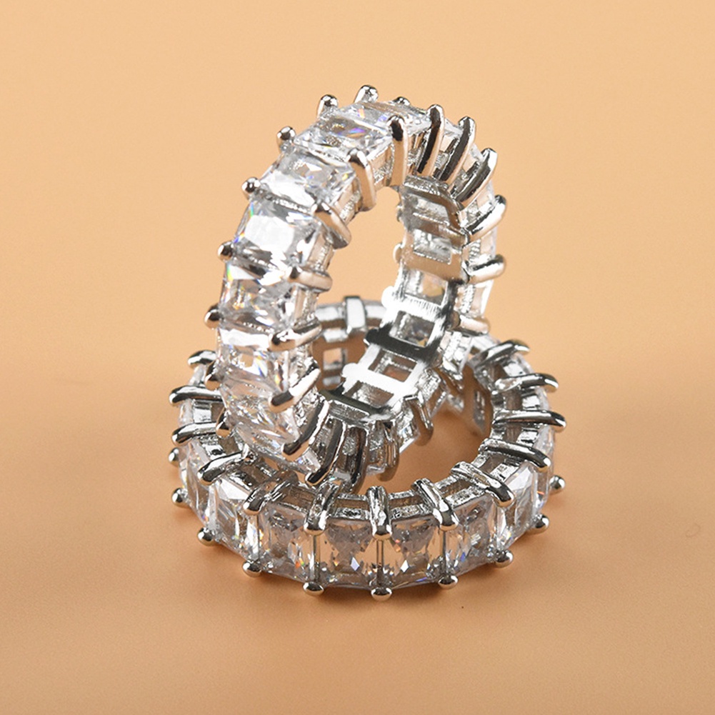 Hu Hu Hu Hu Hu Alat Bantu Pasang Kacamata♡ Cincin Pernikahanpertunangan Hias Kristal Berlian Imitasi Mewah Berkilau Untuk Wanita