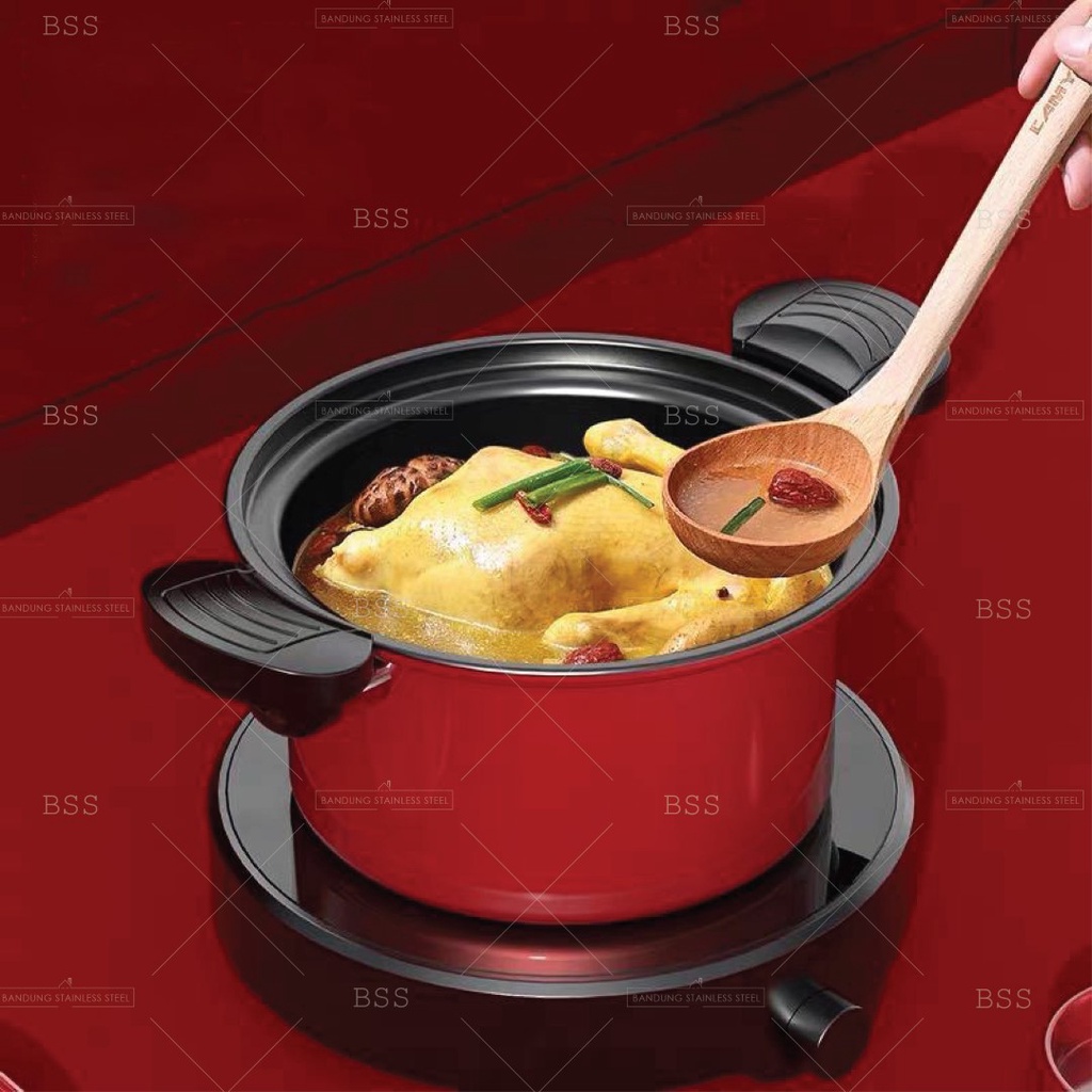 (VCM) Panci Presto Teflon Pressure Cooker Pot Totipotent 3.5 Liter Melunakan Daging Lembut Anti Lengket