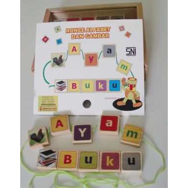 Mainan Edukatif / Edukasi Anak - Balok Kayu - ronce Ronche Alfabet abc