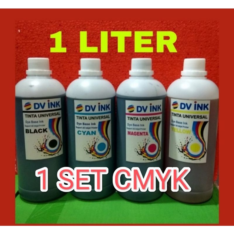 tinta dv ink 1set 1liter cmyk tinta refill canon epson hp