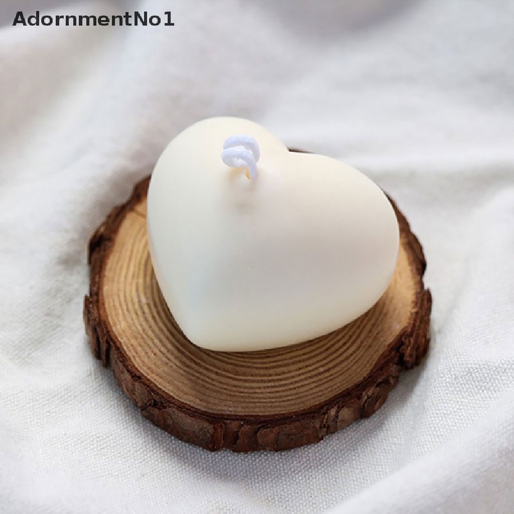 (AdornmentNo1) Cetakan Kue / Lilin DIY Bentuk Hati 3D Bahan Silikon