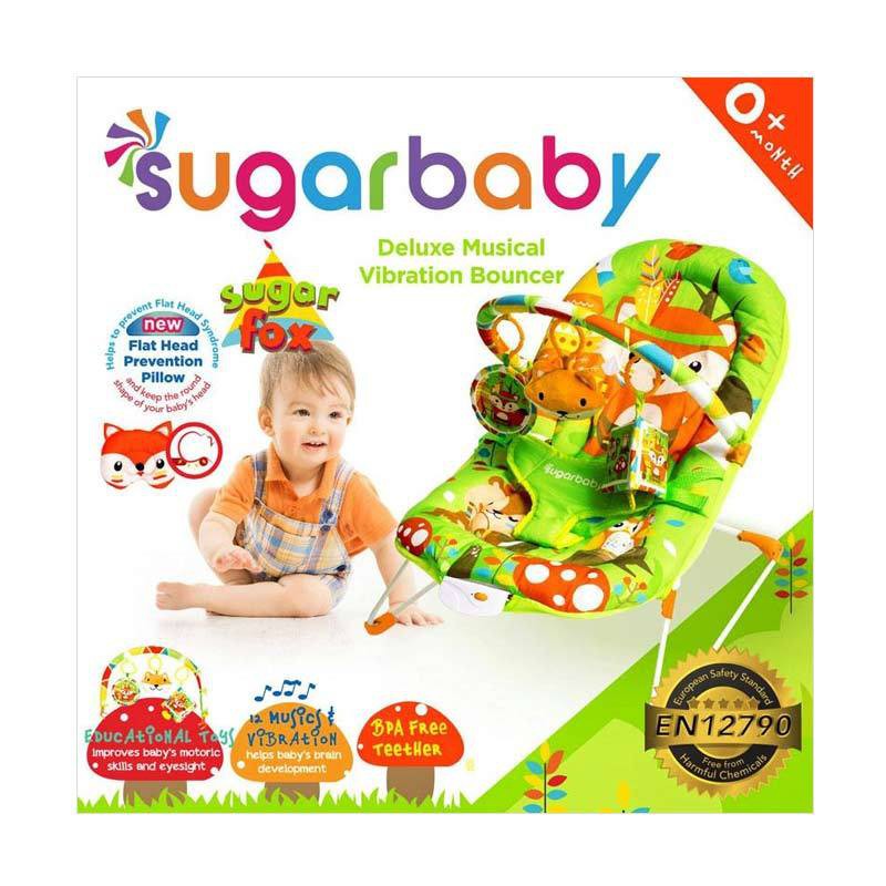 Ayunan Sugar Baby 1 Recline Deluxe Musical Vibration Bouncer Baby Kursi Goyang Bayi