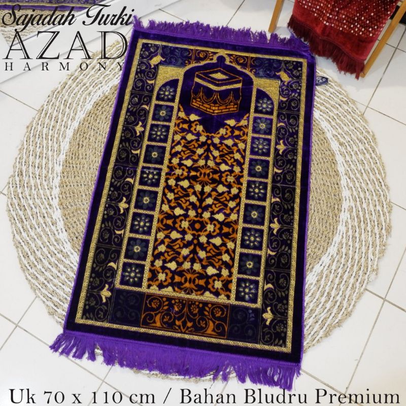 SAJADAH Turki Spiegel AZAD Harmoni Bahan Bludru Halus ukuran (-+70×110 cm) Grosir/Ecer Murah