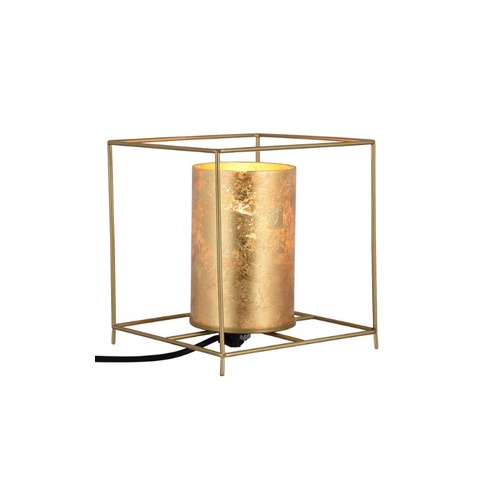 Lampu Meja Tube In Square - Gold / TABLE LAMP TUBE IN SQUARE GOLD/ Lampu tidur/Lampu hias Meja