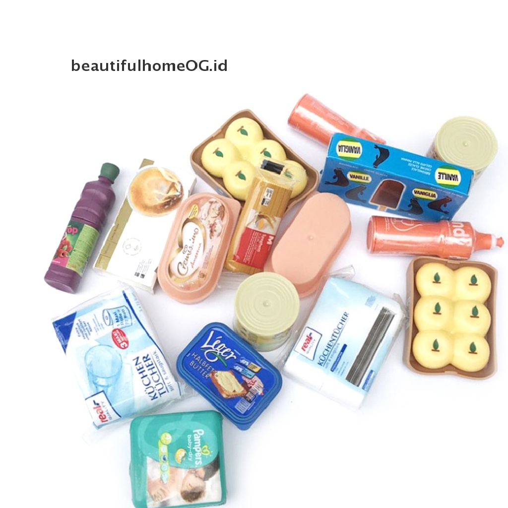 Miniatur Snacks Supermarket Gaya Jerman Skala 1: 6 Untuk Rumah Boneka
