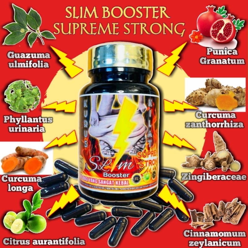 KURUS KILAT SLIM BOOSTER SUPREME STRONG Obat Diet Herbal Pelangsing Badan Ampuh No Herballife