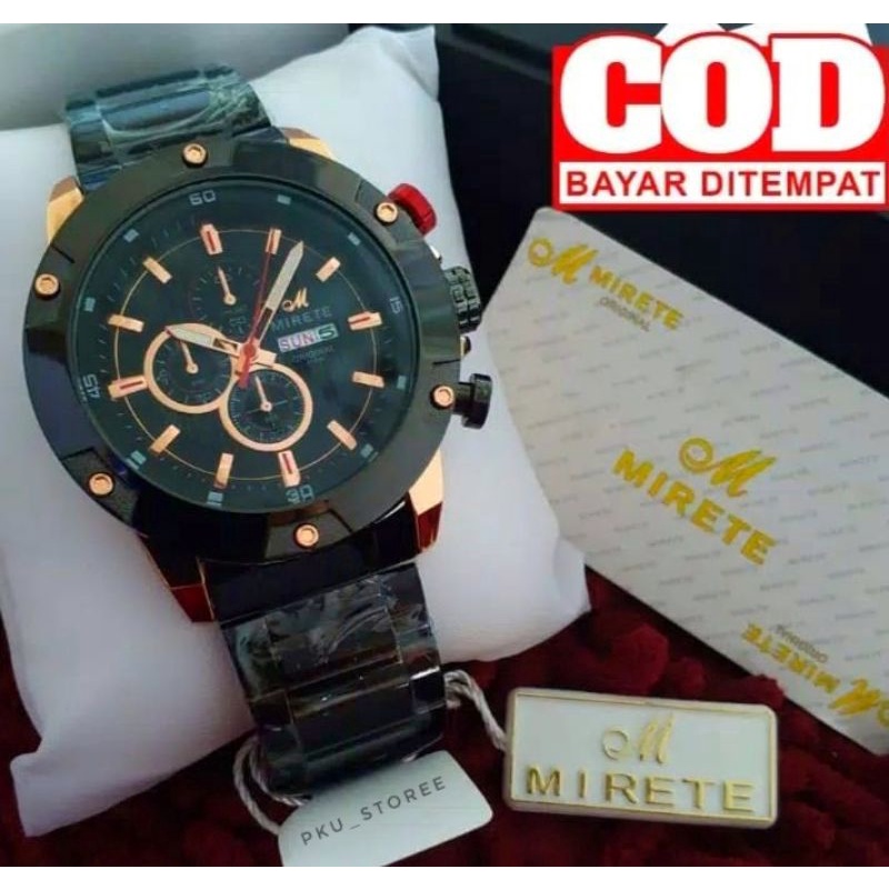 Jam Tangan Mirete Sport New!! Mewah Elegan Anti Air | FITUR Tanggal Hari Aktif | JAM Tangan Kasual Pria MIRETE