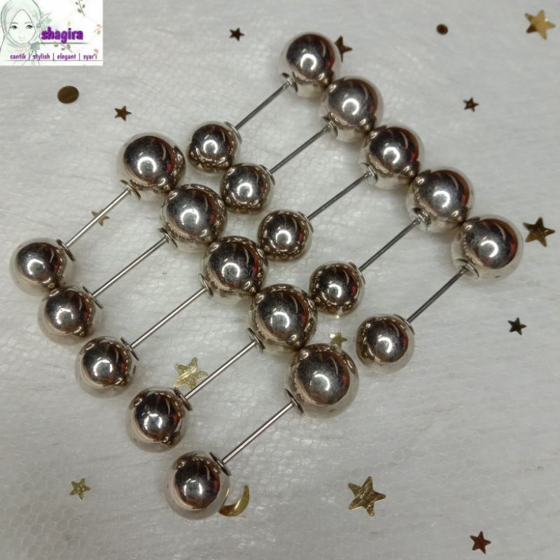 bros jilbab mewah premium by shagira tupsin mutiara Bros tusuk tupsin Korea brooch aksesoris  jilbab tupsin warna tupsin dove doffa moza bros hijab bros kecil bros pilihan bros hijab korea peniti jarum tupsin brooch cantik murmer peniti hijab jarum warna-Silverw1