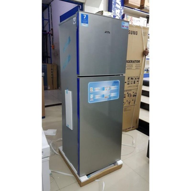 KULKAS 2 PINTU AQUA SANYO JAPAN TYPE AQR 261DS LS TANPA BUNGA ES