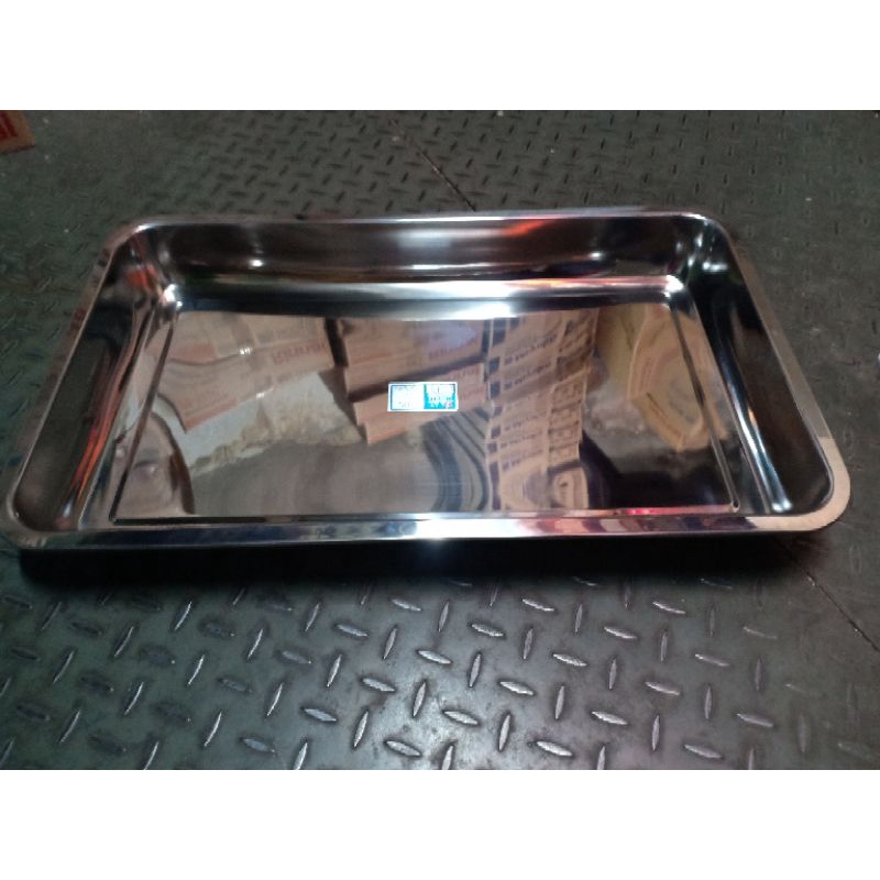 NAMPAN STAINLESS UKURAN 65X40 TINGGI 7 CM TEBAL