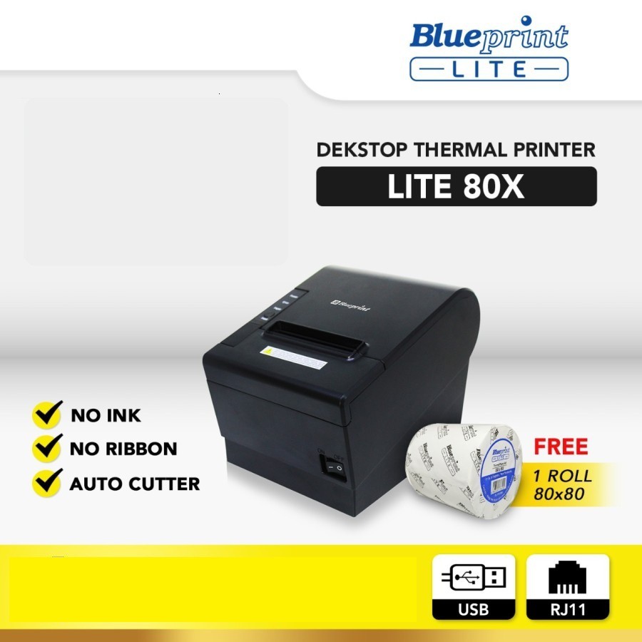 BLUEPRINT LITE80X PRINTER KASIR THERMAL (USB + RJ11)