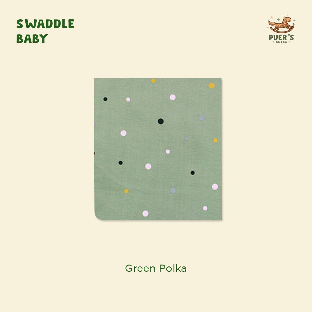 BEDONG BAYI (SWADDLE BABY) PUER'S GREEN POLKA