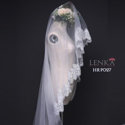 [TOKO TERPERCAYA] AKSESORIS PERNIKAHAN PENGANTIN BRIDAL VEIL MODERN RENDA HRP027