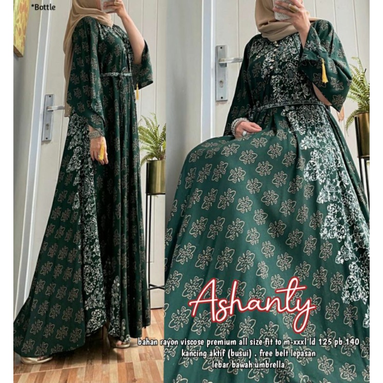 ASHANTY DRESS JUMBO // GAMIS VISCOSE BUSUI JUMBO // DRESS BAHAN ADEM BAWAH MAYUNG