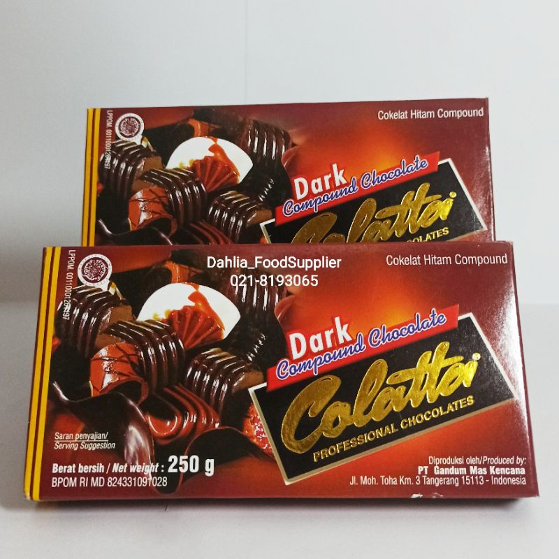 

Dark Compound Collata 250g - dark collata compound - cokelat batangan - dark coklat - dark chocolate