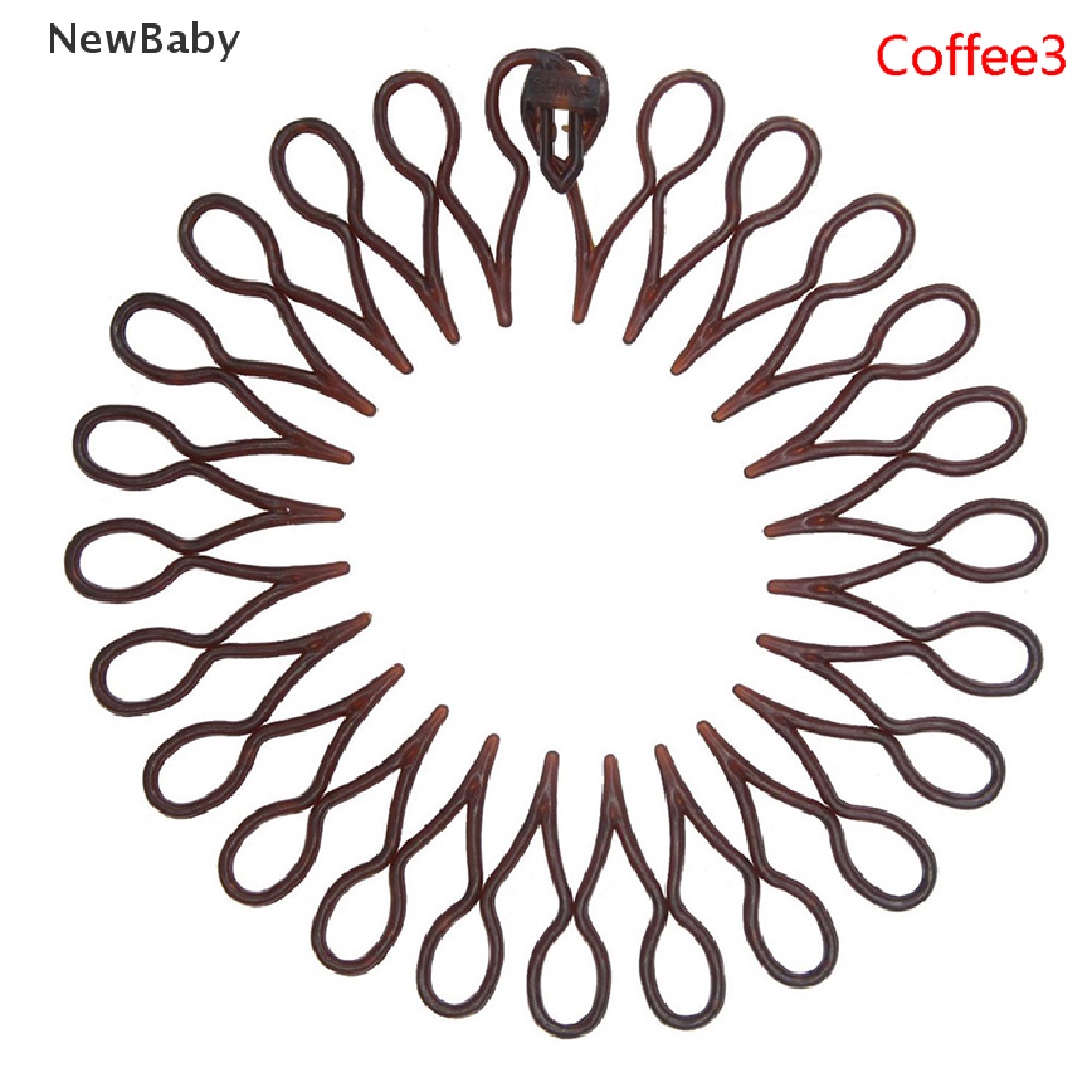 Newbaby Bandana Rambut Bahan Plastik Desain Gigi Sirkam Flexible Elastis Untuk Wanita