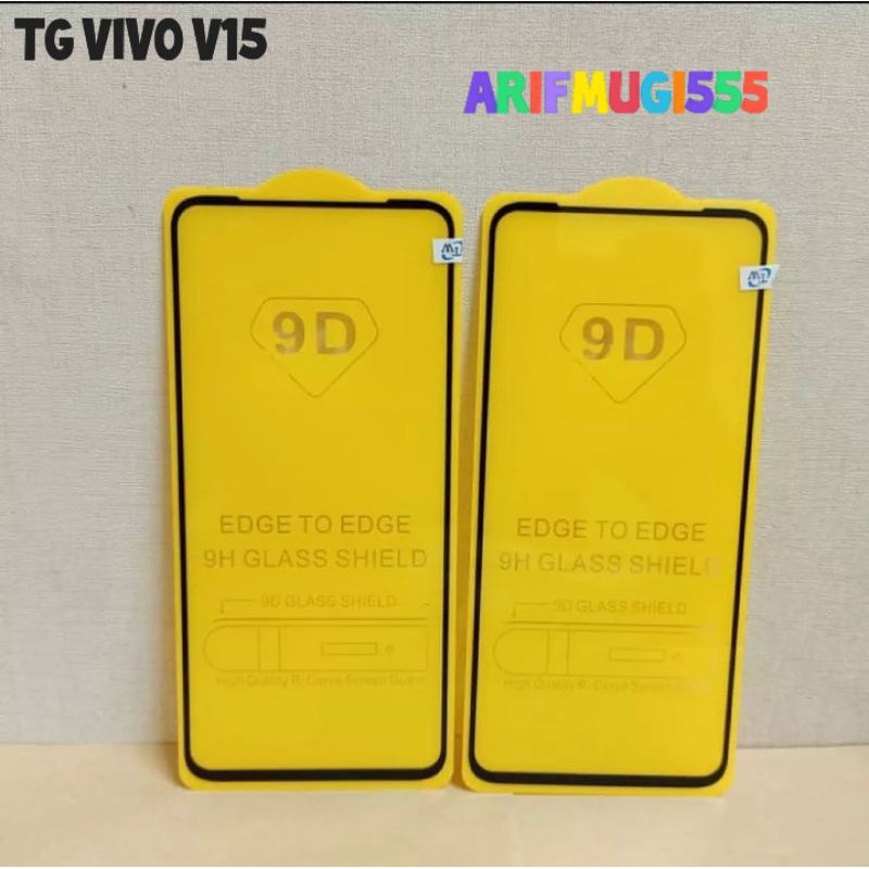 Tempered Glas Anti gores Kaca Full Vivo V15 Screen list hitam