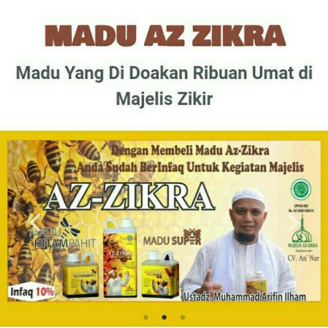 Madu Az Zikra Madu Yang Di Doakan Ribuan Umat Di Majelis Zikir Shopee Indonesia