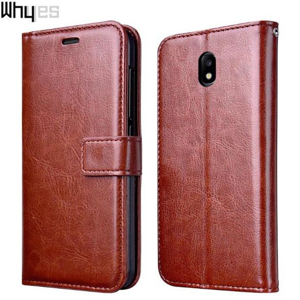 Cover Hp, Leather Flip Cover Wallet Samsung J3 J5 J7 Pro 2017 Case Casing Kulit Import