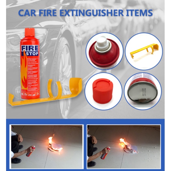 Fire Stop Alat Pemadam Api Mobil Mini APAR Ringan Car Fire Extinguisher Portable 500ml