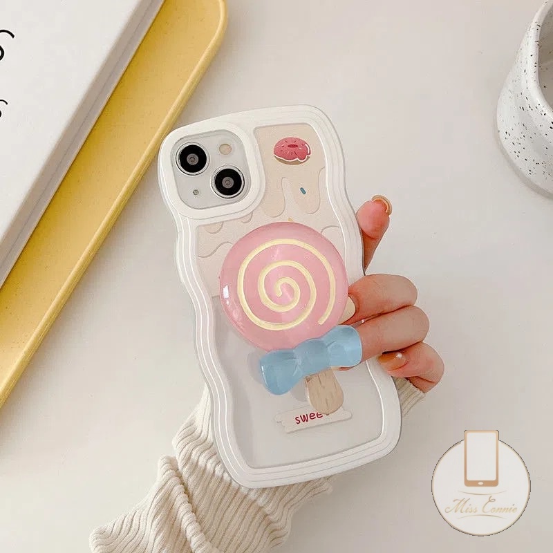 Soft Case Bahan TPU Desain Kartun Lollipop 3D Untuk iPhone 14 Plus 7 8 6 6s Plus 11 14 12 13 Pro MAX X XR XS MAX SE 2020