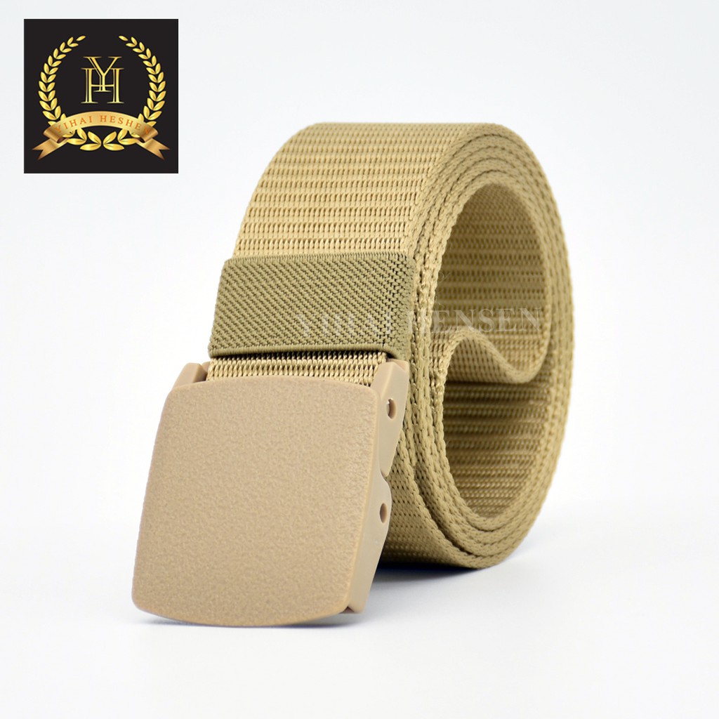 [Y&amp;H] Ikat Pinggang Pria Canvas Kain Nylon Men Belt Nylon Canvas Anti Metal Detector - YH008