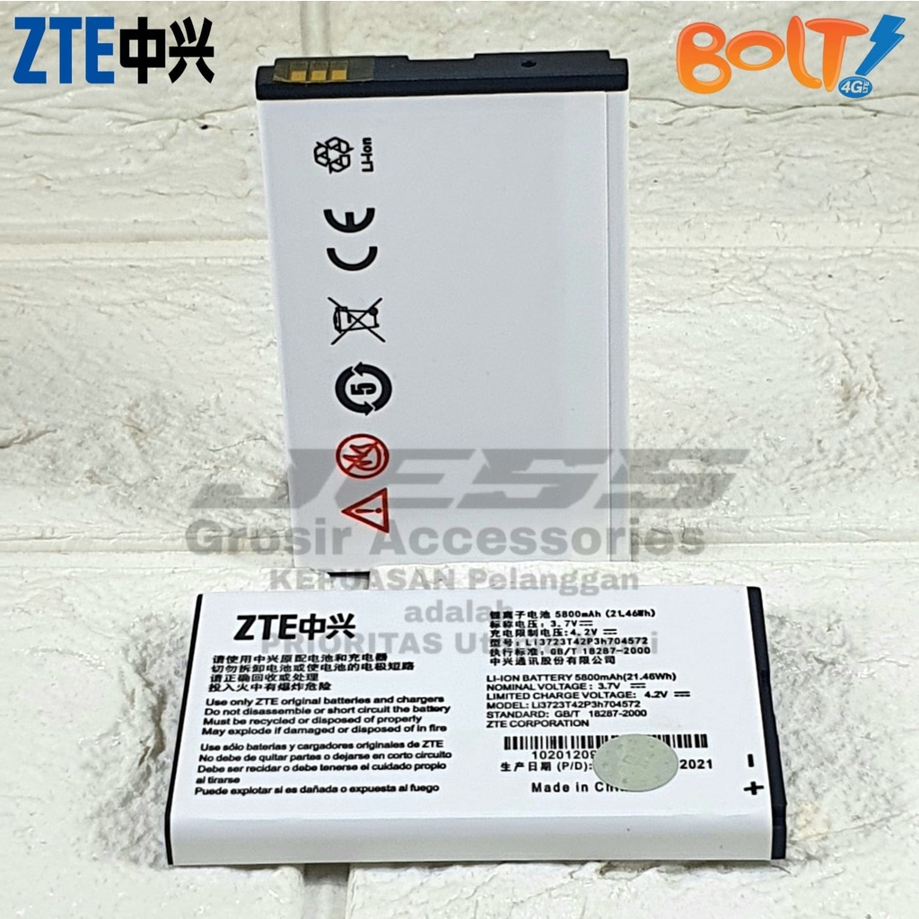 Baterai Original Modem Bolt MF90 MF90C MF91 MF91D Kode Battery ZTE Li3723T42P3h704572