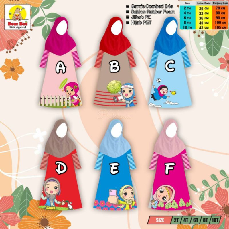 Gamis Anak Bear Bee Kids