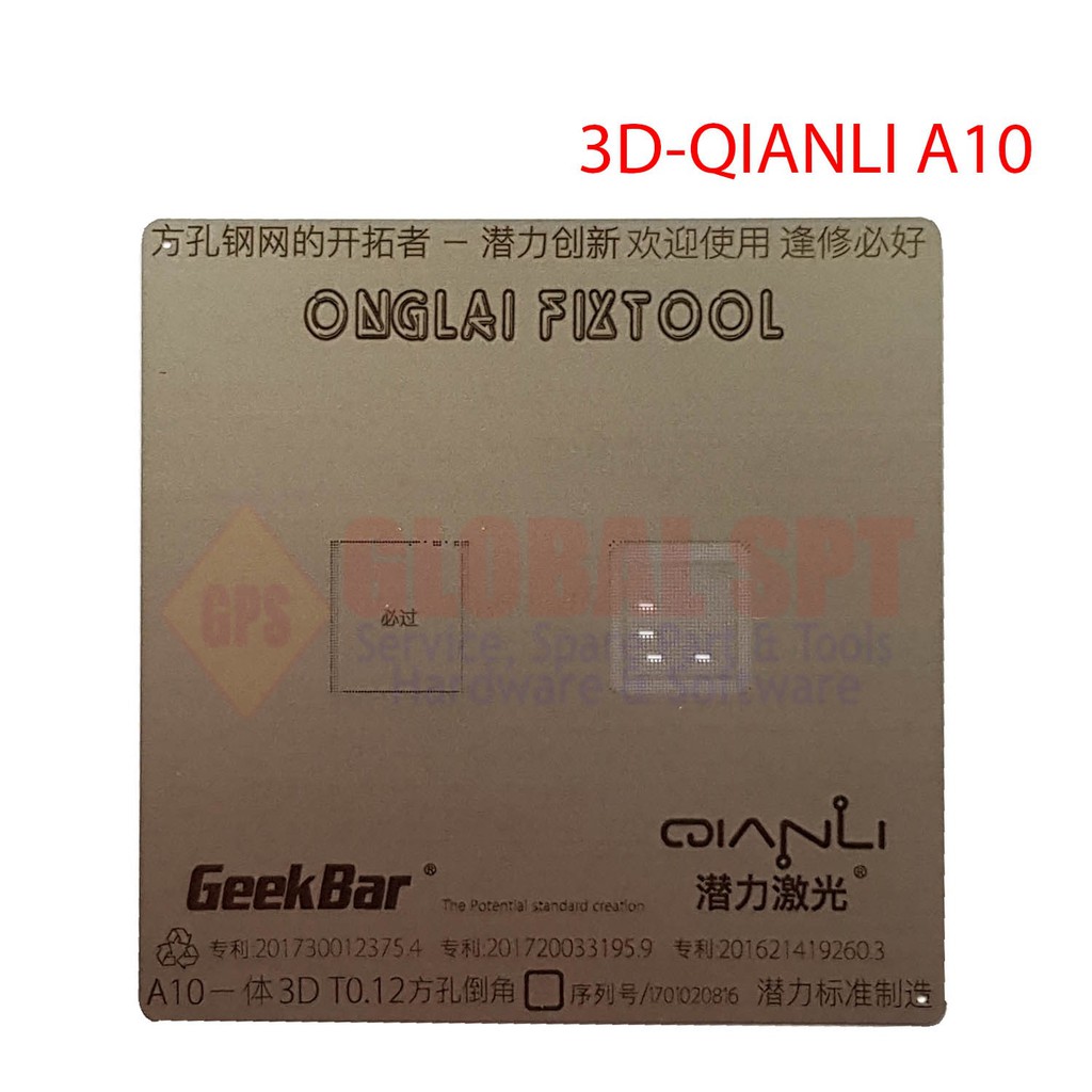 CETAKAN IC 3D CPU QIANLI A10