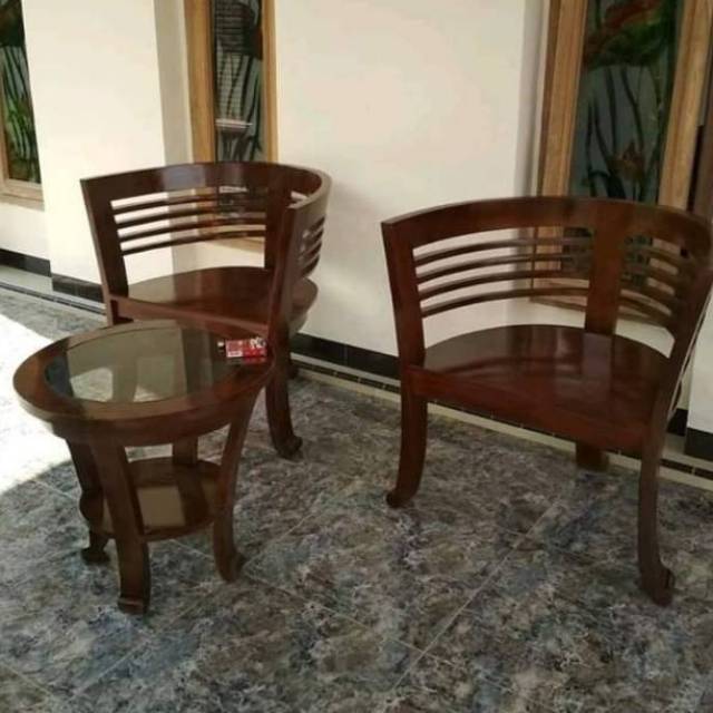 Kursi teras cantik kursi teras jati mentah dan finishing