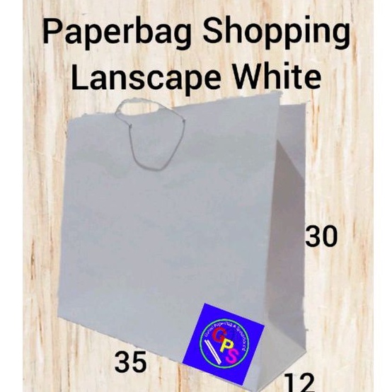 

Paperbag shopping white (35.12.30) isi 10 pc