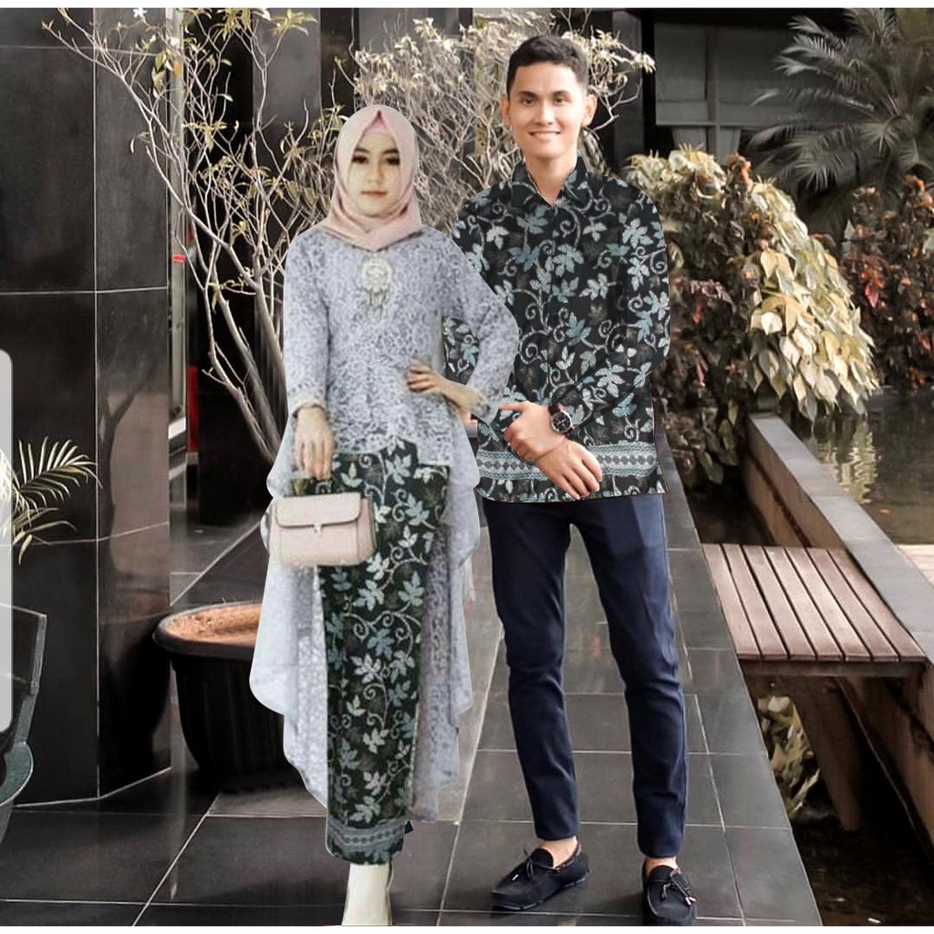 CP JAWI BATIK 2UKURAN L-XXL / BAJU PASANGAN KEBAYA BATIK JAWI / SET COUPLE KEBAYA JAWI 2IN1