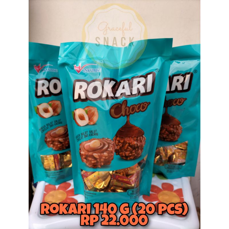 ROKARI CHOCO SNACK ROKA COKLAT BULAT 140 GR TERLARIS