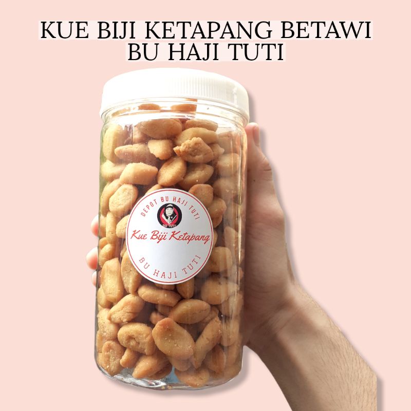 Kue Biji Ketapang Bu Haji Tuti (Toples Ukuran 1000 ml)