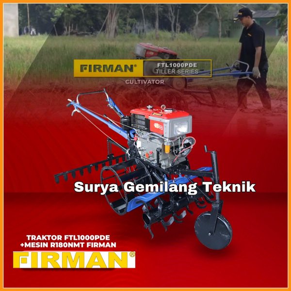 Firman Traktor FTL1000PDE Paddy Diesel Electrik Star FTL 100 PDE