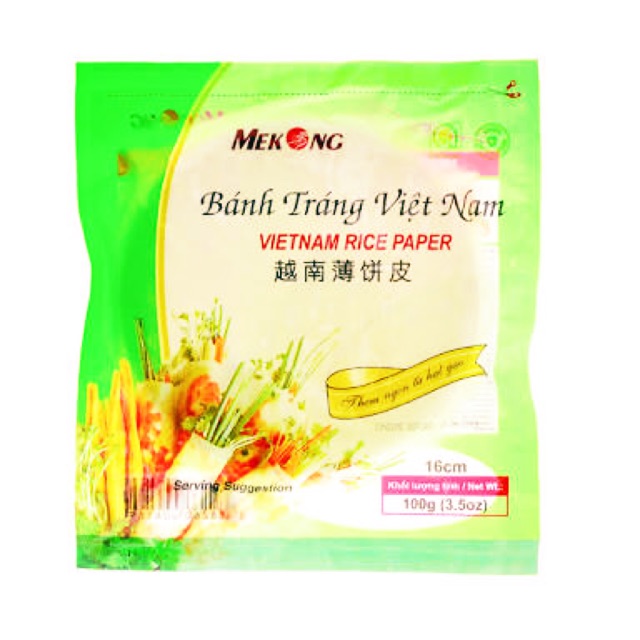 

Banh Trangh Mekong Vietnam Rice Paper Spring Rolls / Kulit Lumpia Bening 16cm