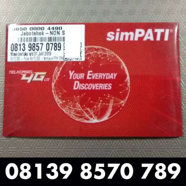 Nomor Cantik Simpati - Ekor Naik Rapih Dji Sam Soe 234 789