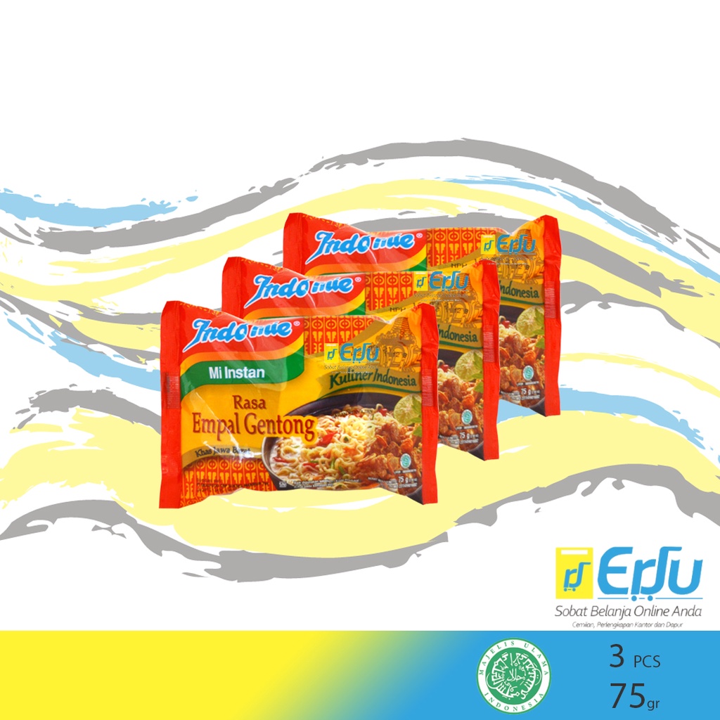 

3PCS Indomie Kuliner Empal Gentong Mie Instan Kuah Jawa Barat Halal MUI - 3pcs x 75gr