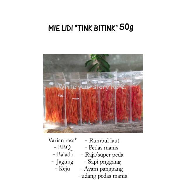 

Mie lidi " TINK BITINK" 50g