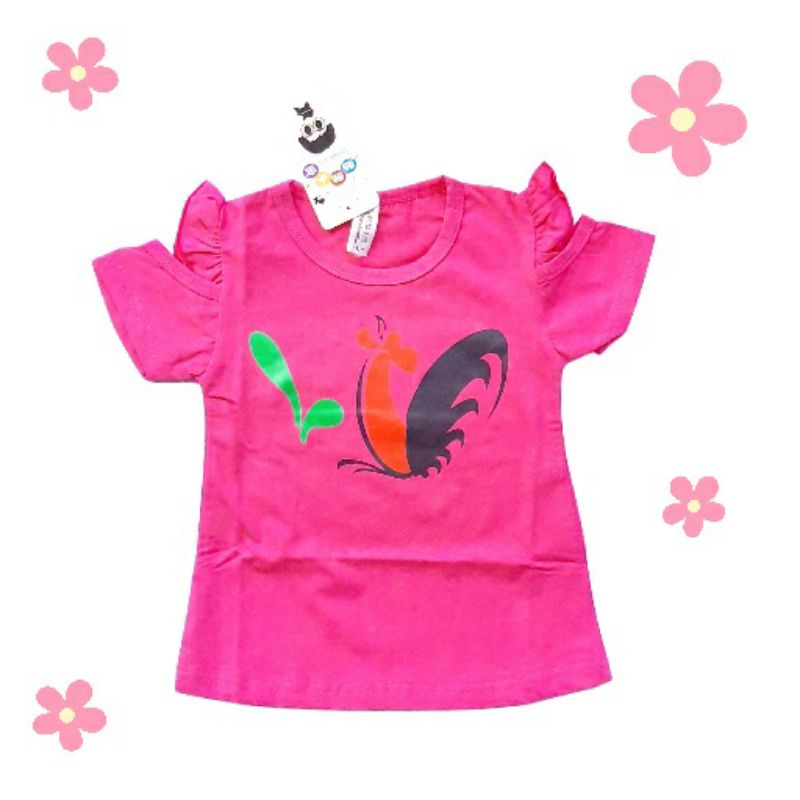 Sabrina top anak perempuan Kaos sabrina Anak Perempuan Import