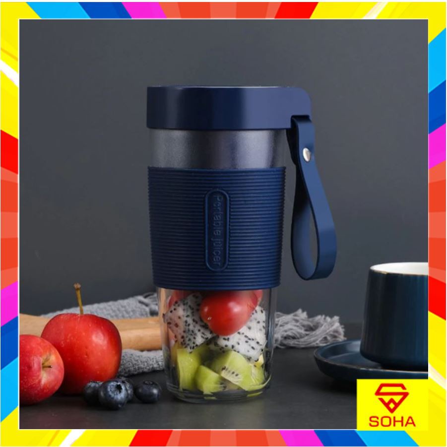 ADP-002 SOHA Juicer MIXER CUP MINI USB BLENDER JUICE Portable JUS Buah, Gelas Kaca Tebal