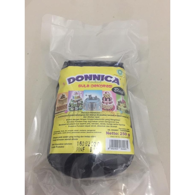 

Donnica Fondant Black 250gr Hitam Gula Dekor TERLARIS TERPERCAYA ORIGINAL