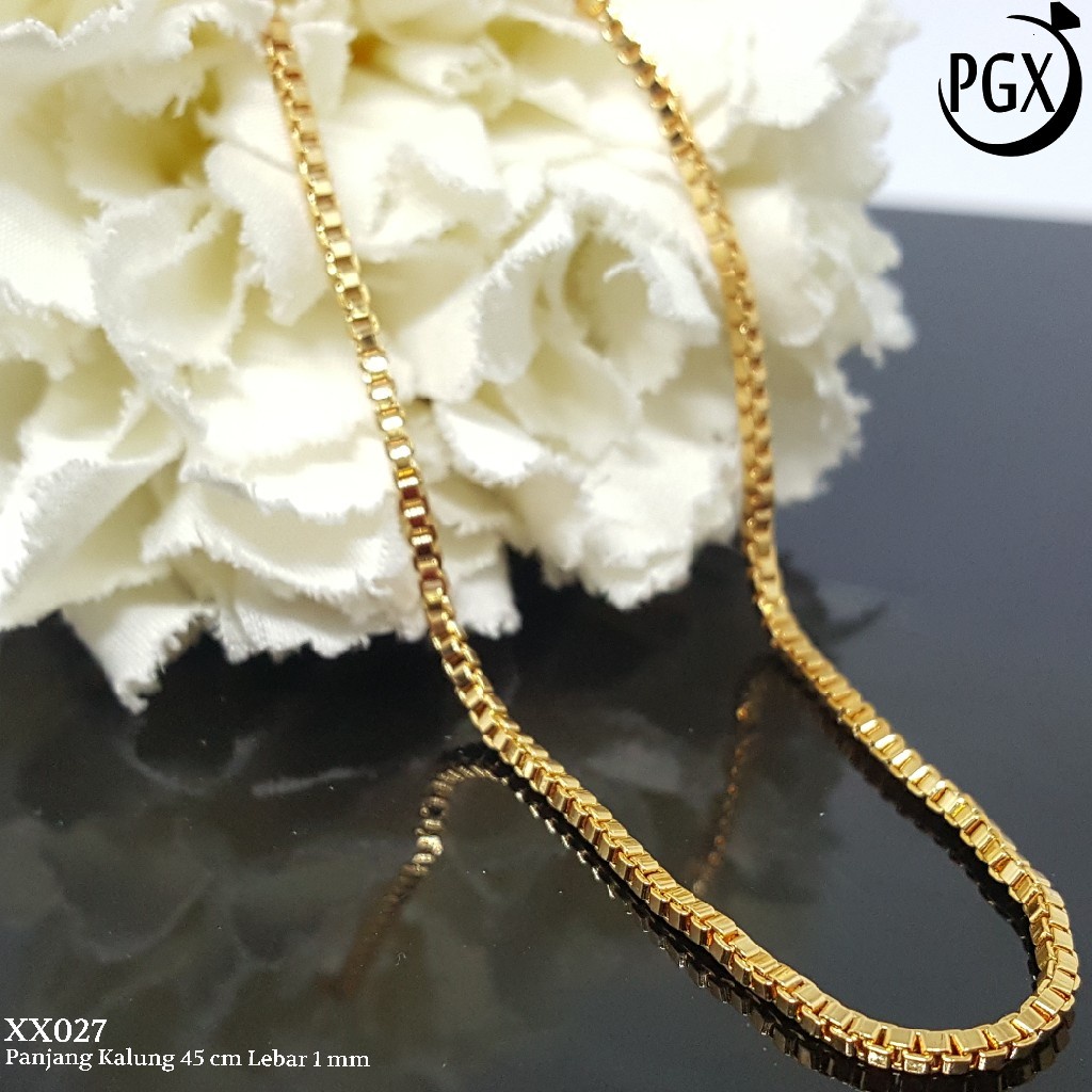 PGX Kalung Pria Wanita Xuping Perhiasan Lapis Emas Aksesoris Fashion Premium - XX027