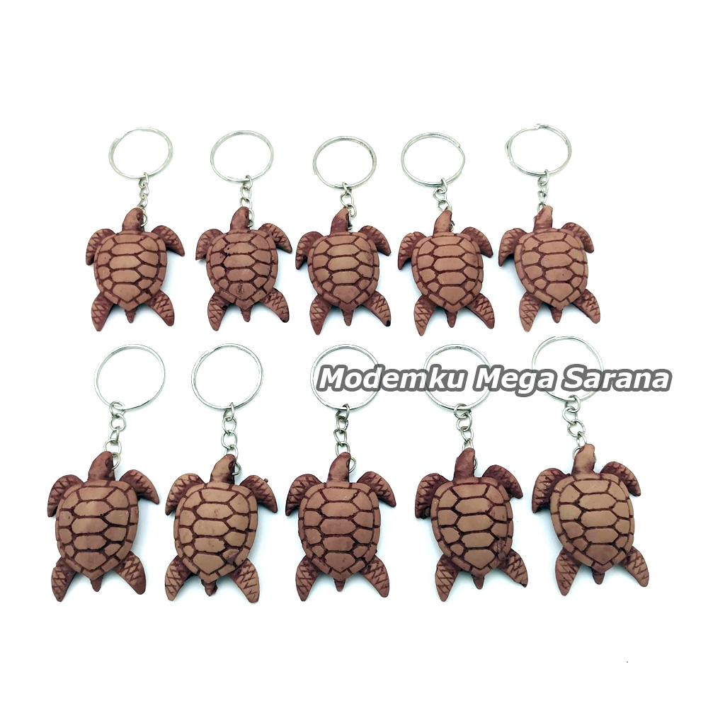 Paket isi 10 pcs - Gantungan Kunci Miniatur Kura Kura dari Fiberglass